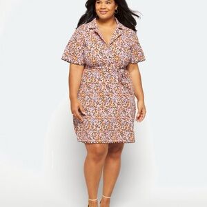 Vero Moda Pink and Orange Floral Dress